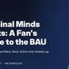 Typographic banner reading Criminal Minds Shirts: A Fan's Guide to the BAU on a navy background
