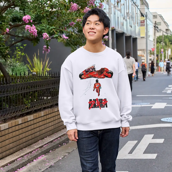 Akira Anime Sweatshirt Neo Tokyo Sweater Vintage Inspired Motorcycle