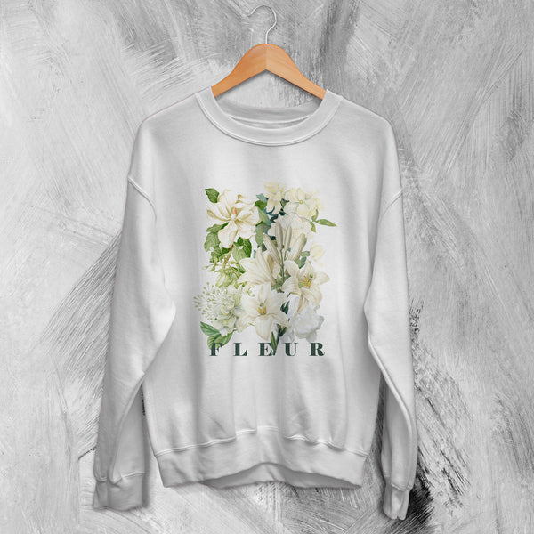 Floral Sweatshirt Aesthetic Fleur Shirt Plant Lover Sweater Flower Design