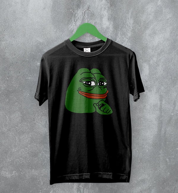 Frog T-Shirt Pepe Frog Lover Tee Meme Shirt Retro Funny Green Frog