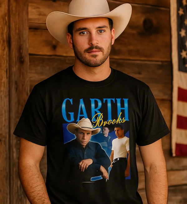 Garth Brooks Bootleg T-Shirt Vintage Tour Tee Garth Brooks Shirt 90s Fan
