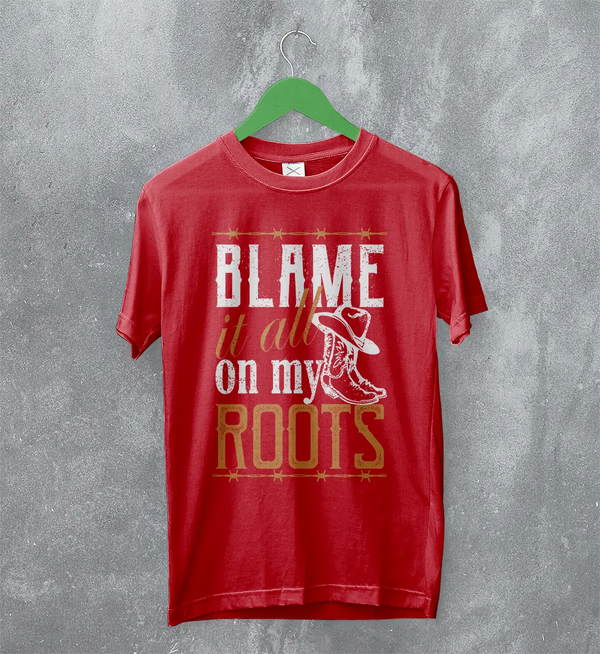Garth Brooks T-Shirt Blame It All on My Roots Tee Vintage Fan Tour Shirt