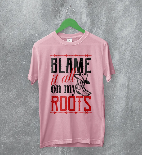 Garth Brooks T-Shirt Blame It All on My Roots Tee Vintage Fan Tour Shirt