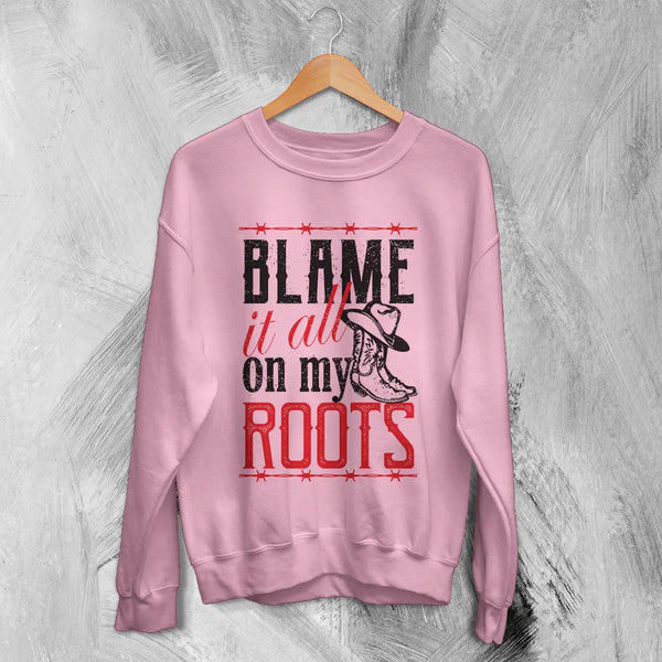 Garth Brooks Sweatshirt Blame It All on My Roots Sweater Vintage Fan Tour Shirt