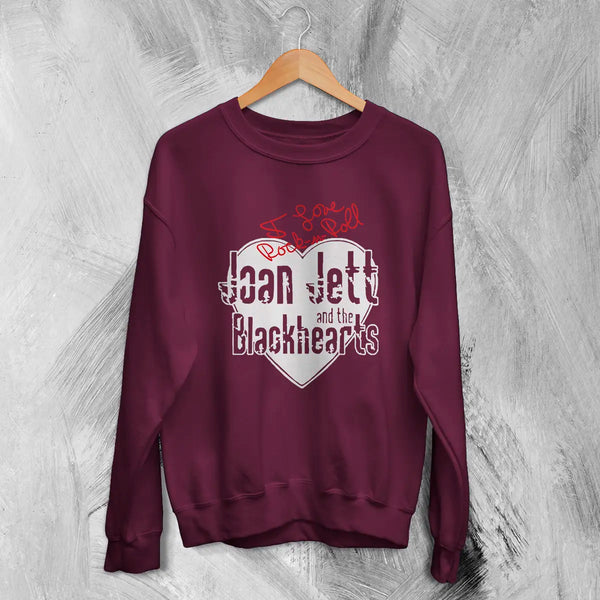 Joan Jett Sweatshirt Blackhearts Shirt Love Rock n Roll Fan Music Sweater