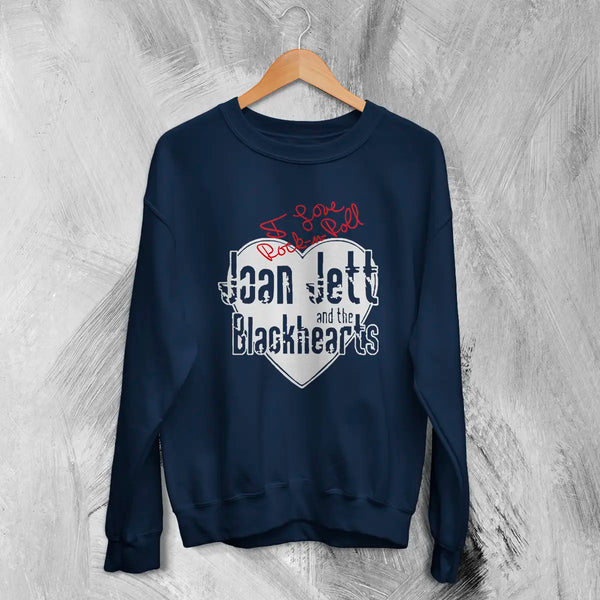 Joan Jett Sweatshirt Blackhearts Shirt Love Rock n Roll Fan Music Sweater