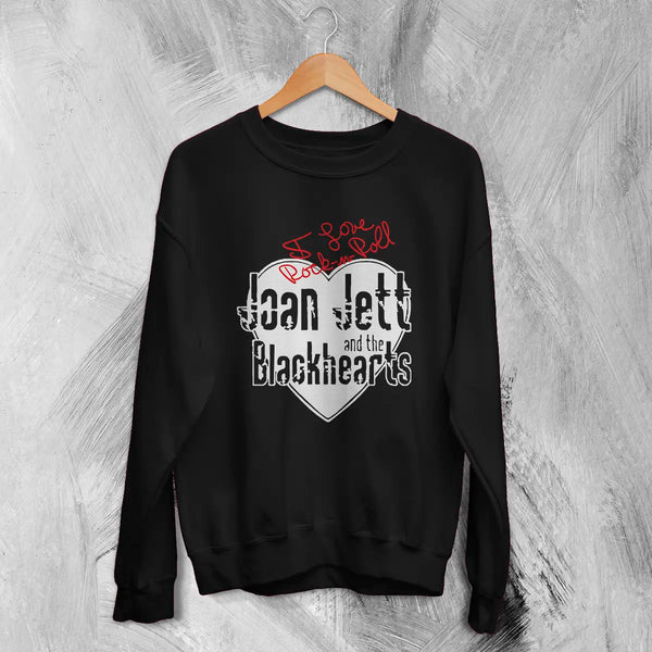 Joan Jett Sweatshirt Blackhearts Shirt Love Rock n Roll Fan Music Sweater
