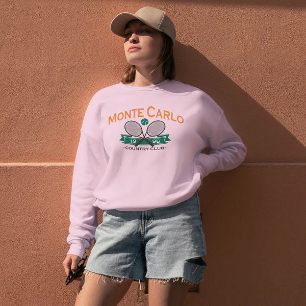 Tennis Sport Sweatshirt 1996 Monte Carlo Tennis Shirt County Club Merch