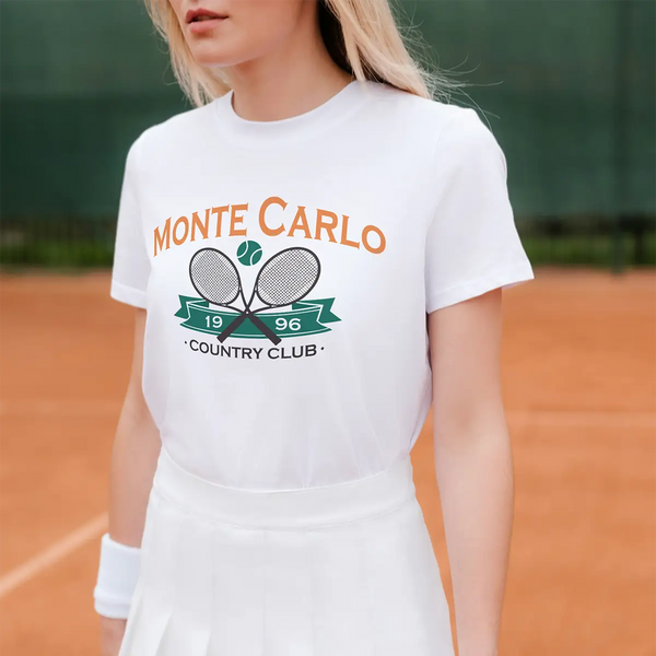 Tennis Sport T-shirt 1996 Monte Carlo Tennis Shirt County Club Merch