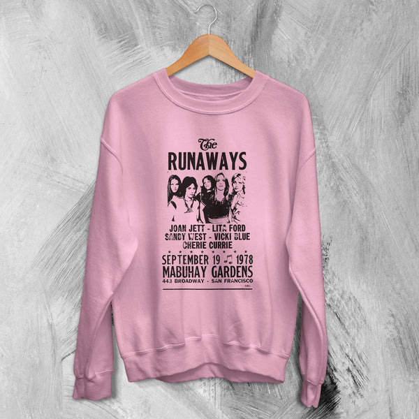 The Runaways Sweatshirt Mabuhay Gardens Sweater 70s Rock Concert Shirt