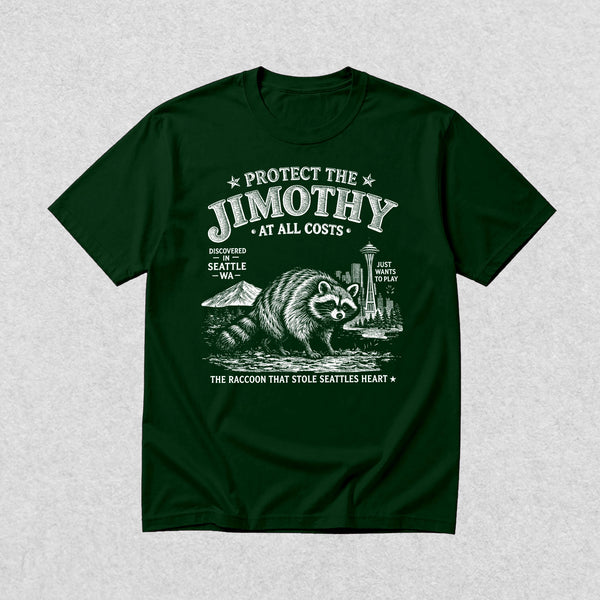 Protect The Jimothy T-Shirt Seattle Raccoon Lover Shirt Jimothy At All Costs Tee