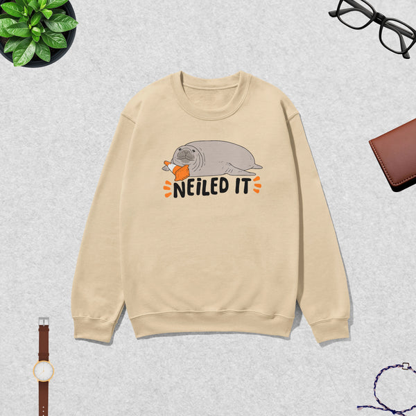 Niel The Seal Sweatshirt Neiled IT Shirt Niel The Seal Viral Animal Lover Crewneck