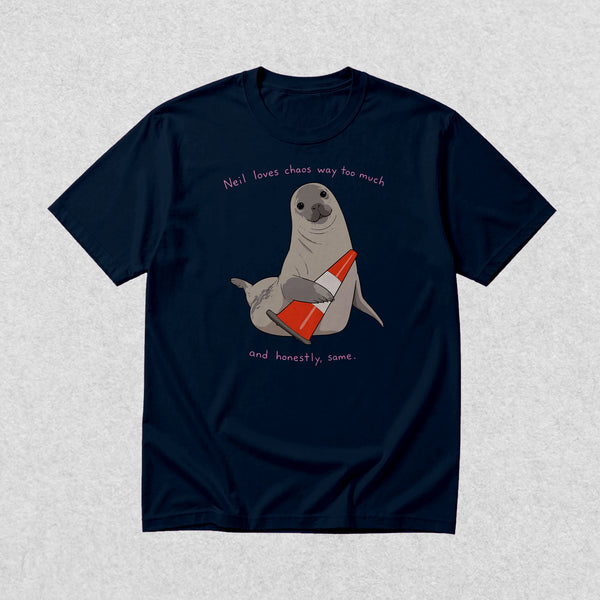 Neil The Seal T-Shirt Neil Loves Chaos Way Shirt Neil The Seal Viral Animal Tee