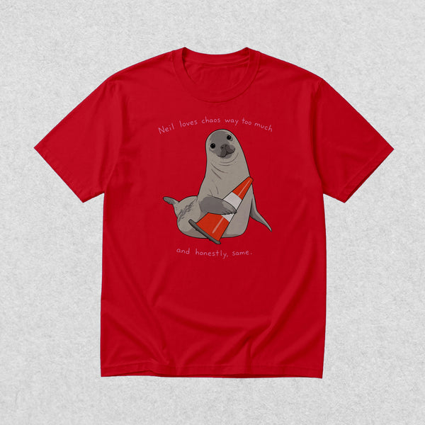 Neil The Seal T-Shirt Neil Loves Chaos Way Shirt Neil The Seal Viral Animal Tee