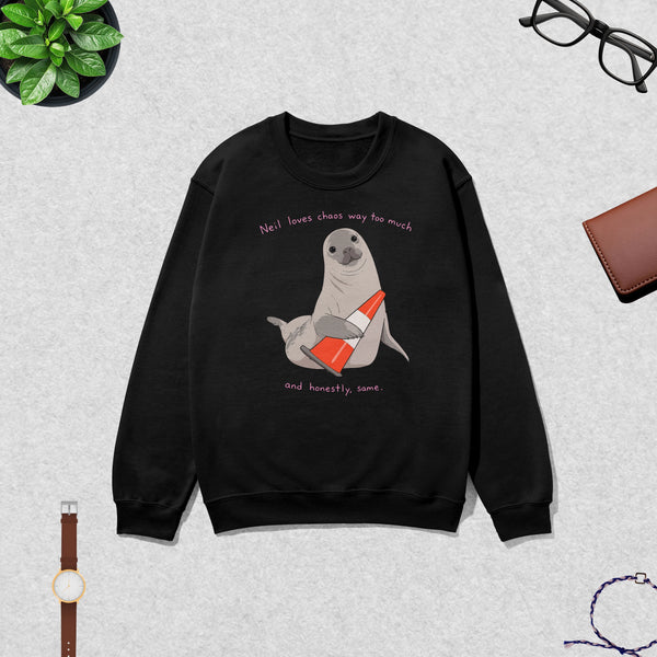 Neil The Seal Sweatshirt Neil Loves Chaos Way Shirt Neil The Seal Viral Animal Crewneck