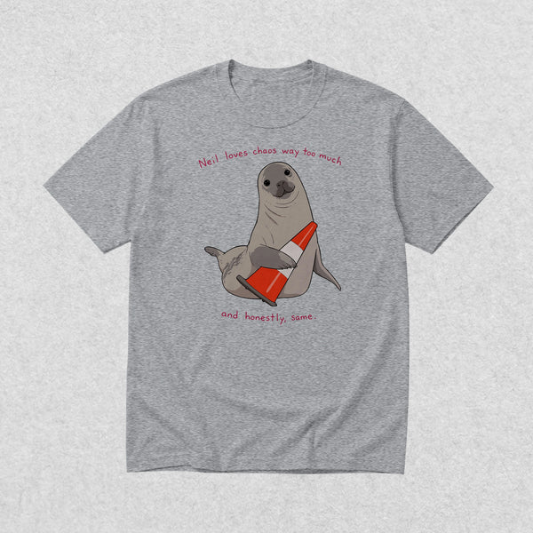 Neil The Seal T-Shirt Neil Loves Chaos Way Shirt Neil The Seal Viral Animal Tee