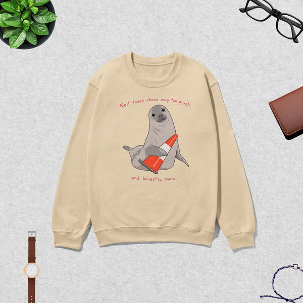 Neil The Seal Sweatshirt Neil Loves Chaos Way Shirt Neil The Seal Viral Animal Crewneck