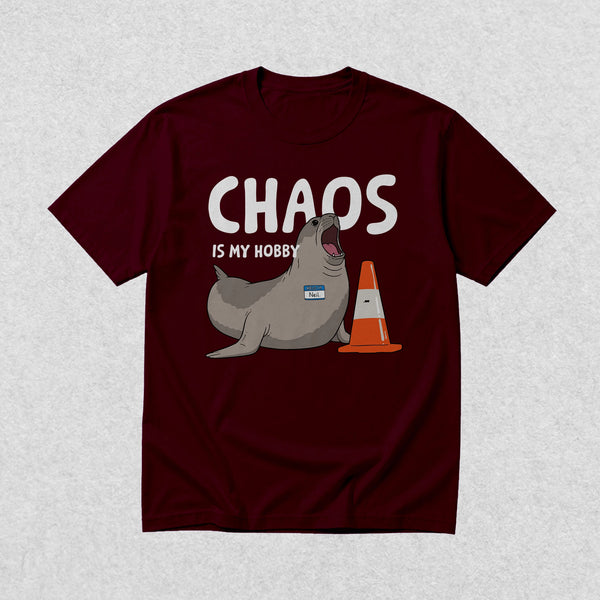 Neil The Seal T-Shirt Chaos is My Hobby Shirt Neil The Seal Viral Animal Tee