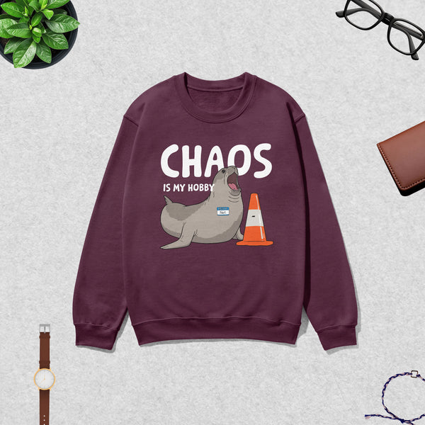 Neil The Seal Sweatshirt Chaos is My Hobby Shirt Neil The Seal Viral Animal Crewneck