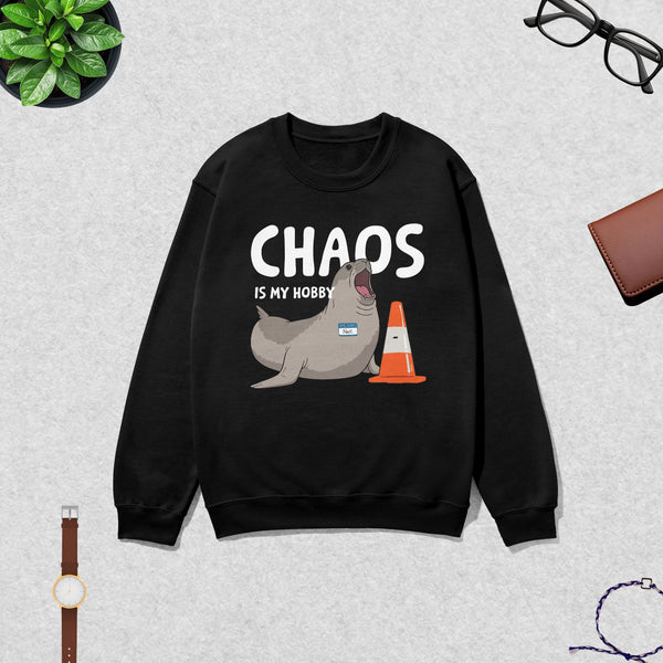 Neil The Seal Sweatshirt Chaos is My Hobby Shirt Neil The Seal Viral Animal Crewneck