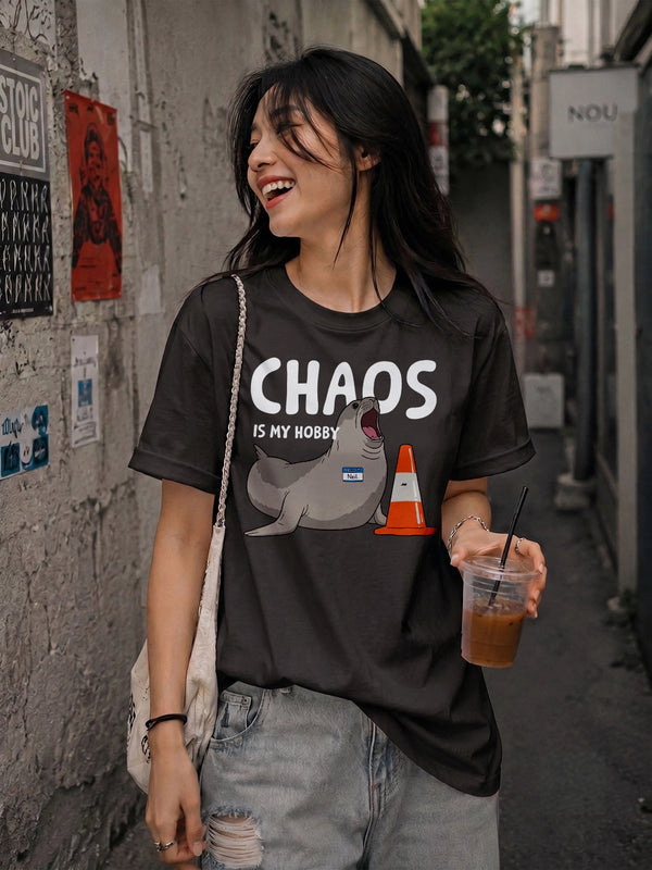 Neil The Seal T-Shirt Chaos is My Hobby Shirt Neil The Seal Viral Animal Tee