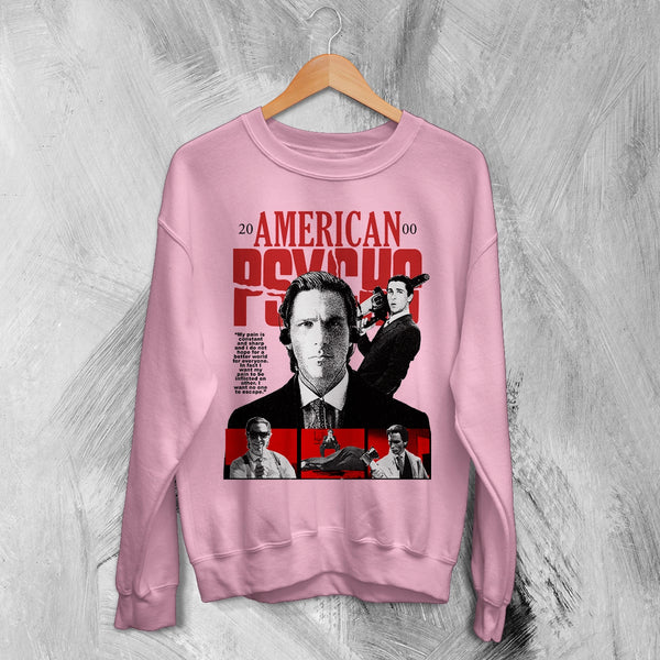 American Psycho 2000s Sweatshirt Vintage Patrick Bateman Shirt Psycho Movie Crewneck