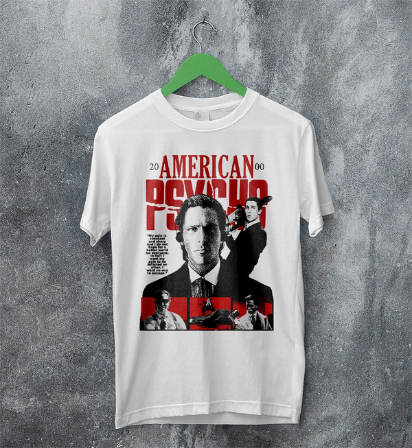 American Psycho 2000s T-Shirt Vintage Patrick Bateman Shirt Psycho Movie Tee