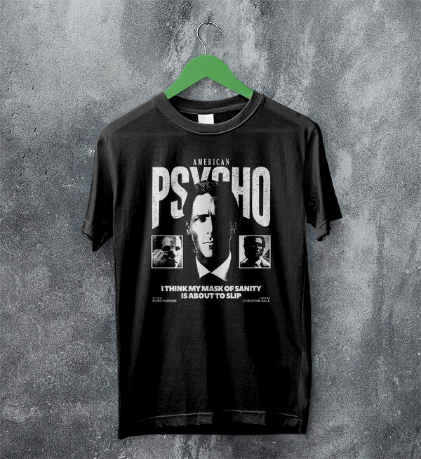 American Psycho Sanity T-Shirt Movie Patrick Bateman Shirt Mask of Sanity Tee