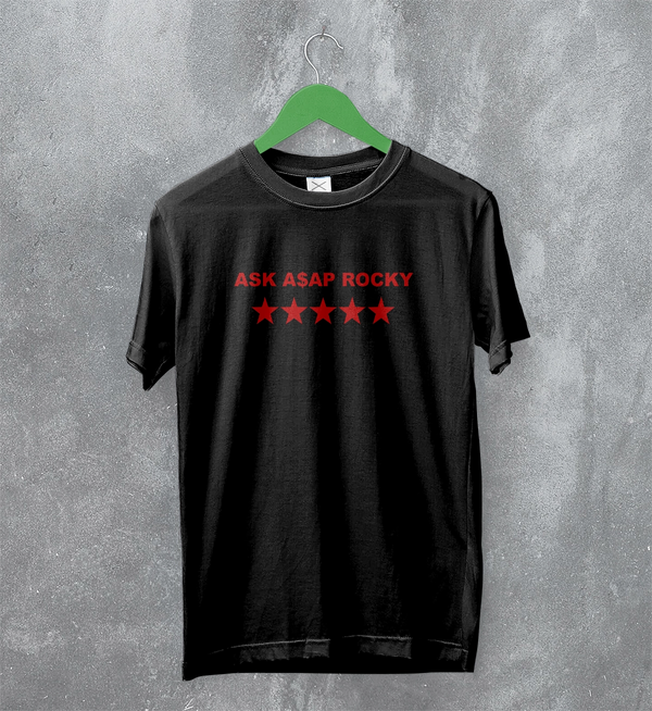 Asap Rocky T-Shirt Flacko Ask ASAP Rocky Shirt Star Hiphop Rap Tee