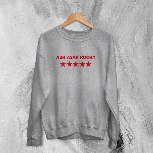 Asap Rocky Sweatshirt Flacko Ask ASAP Rocky Shirt Star Hiphop Rap Crewneck