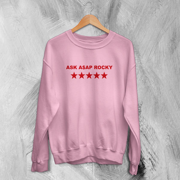 Asap Rocky Sweatshirt Flacko Ask ASAP Rocky Shirt Star Hiphop Rap Crewneck