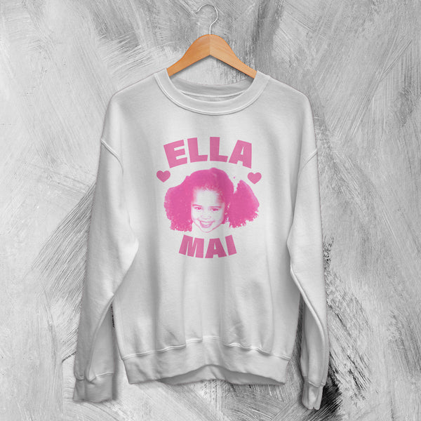 Retro Ella Mai Sweatshirt RnB Meme Face Ella Mai Shirt Vintage 90s R&B Music Crewneck