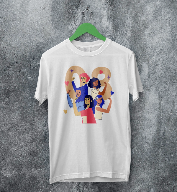 Women's Day T-Shirt 08 Y2K Shirt Sporty Y2K Number Tee Women Gift