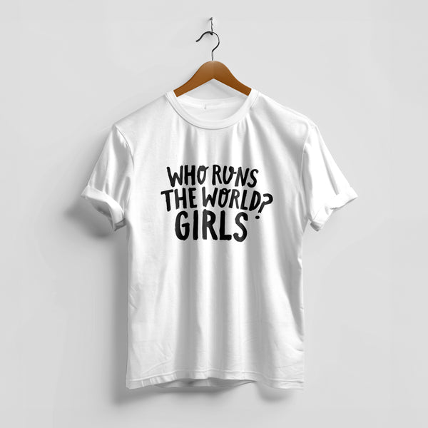 World Women's Day T-Shirt Who Runs The World? Girl Shirt Women Tee