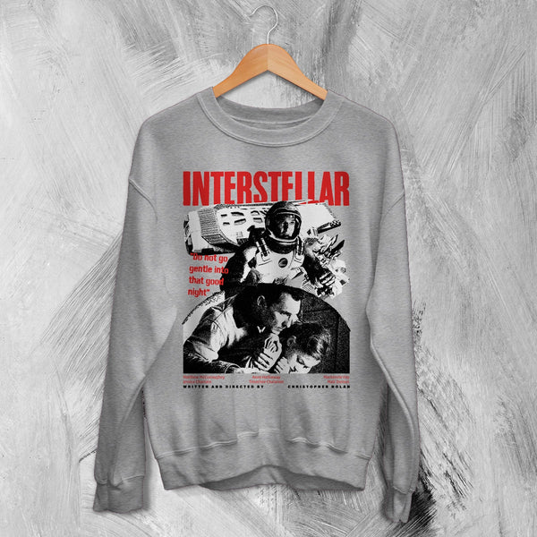 Interstellar Space Sweatshirt Christopher Nolan Interstellar Shirt Sci-fi Movie Crewneck