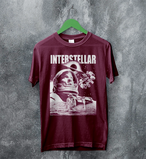 Interstellar Black Hole T-Shirt Christopher Nolan Astronaut Shirt Space Interstellar Tee