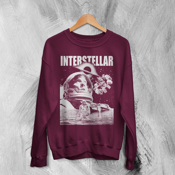 Interstellar Black Hole Sweatshirt Christopher Nolan Astronaut Shirt Space Interstellar Crewneck