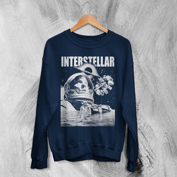 Interstellar Black Hole Sweatshirt Christopher Nolan Astronaut Shirt Space Interstellar Crewneck