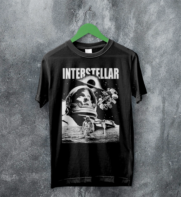 Interstellar Black Hole T-Shirt Christopher Nolan Astronaut Shirt Space Interstellar Tee