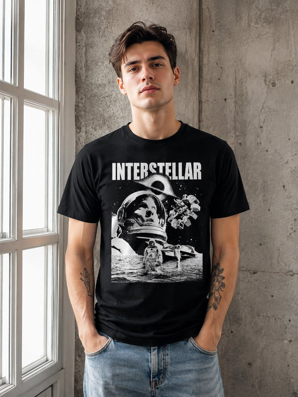 Interstellar Black Hole T-Shirt Christopher Nolan Astronaut Shirt Space Interstellar Tee