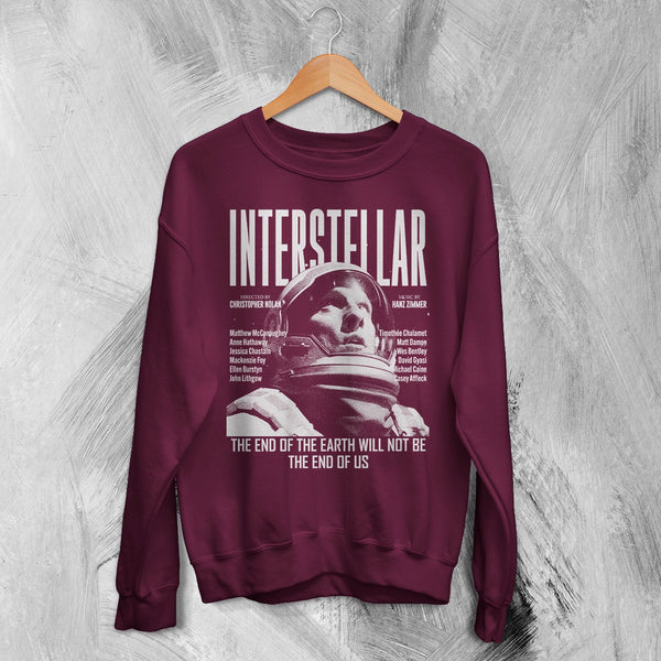 Interstellar Astronaut Sweatshirt Directed By Christopher Nolan Shirt Interstellar Movie Crewneck