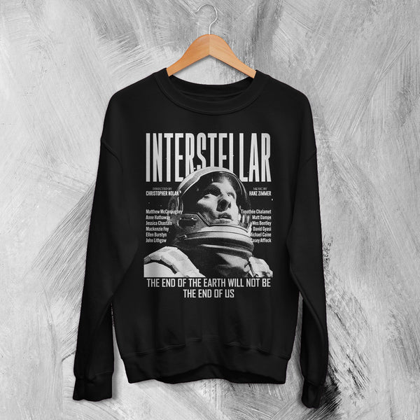 Interstellar Astronaut Sweatshirt Directed By Christopher Nolan Shirt Interstellar Movie Crewneck
