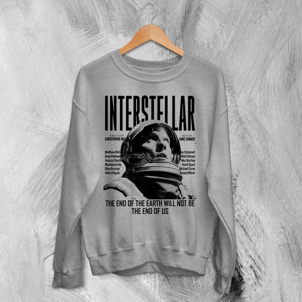Interstellar Astronaut Sweatshirt Directed By Christopher Nolan Shirt Interstellar Movie Crewneck