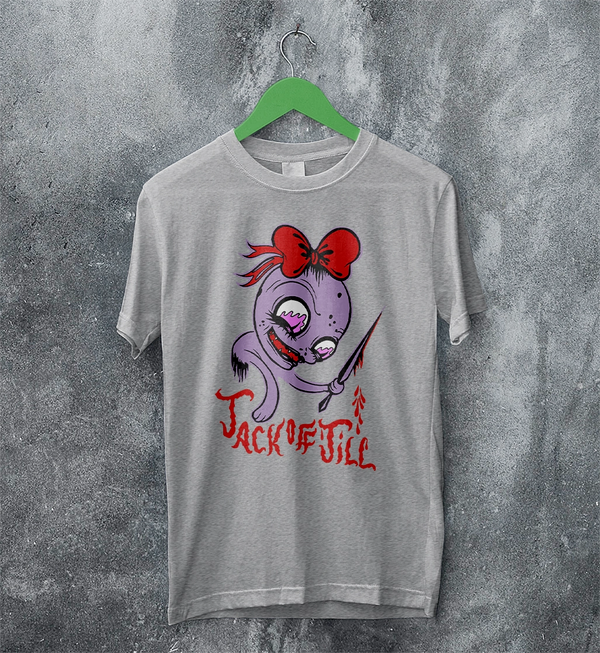 Jack Off Jill T-Shirt Goth Pink Grrrl Jack Off Jill Shirt Artsy Rock Tee
