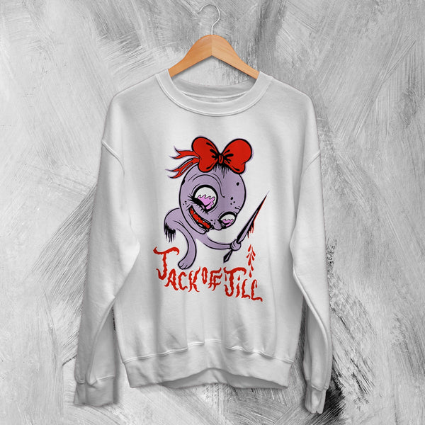 Jack Off Jill Sweatshirt Goth Pink Grrrl Jack Off Jill Shirt Artsy Rock Crewneck