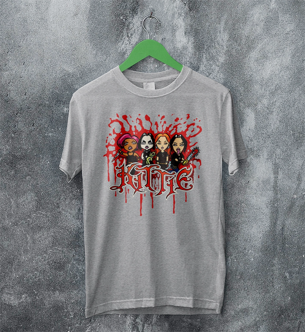 Kittie Band Blood Artsy T-Shirt Metalcore Girl Kittie Shirt Heavy Metal Members Tee