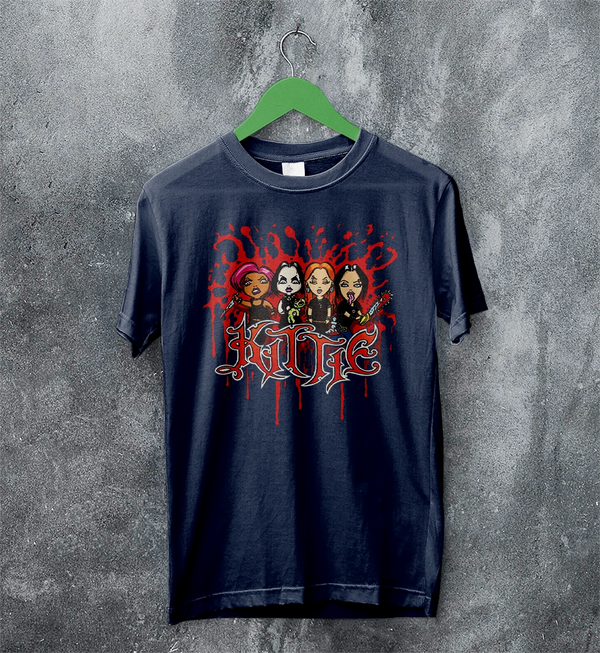 Kittie Band Blood Artsy T-Shirt Metalcore Girl Kittie Shirt Heavy Metal Members Tee