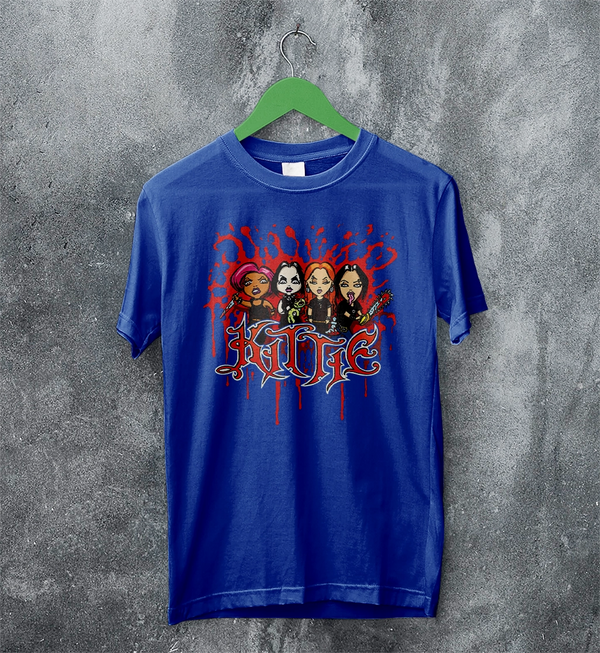 Kittie Band Blood Artsy T-Shirt Metalcore Girl Kittie Shirt Heavy Metal Members Tee