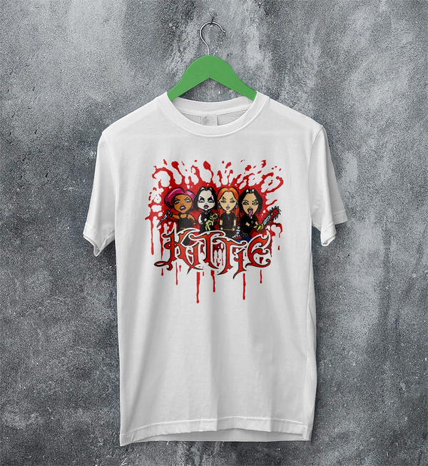 Kittie Band Blood Artsy T-Shirt Metalcore Girl Kittie Shirt Heavy Metal Members Tee