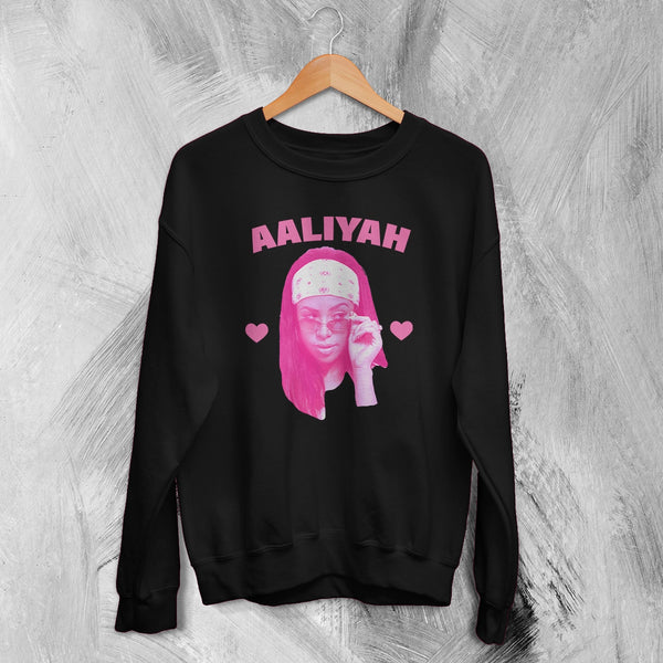 Retro Aaliyah Sweatshirt Hip Hop Aaliyah Bootleg Shirt Vintage Queen of Urban Pop Crewneck